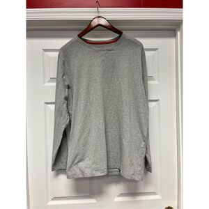 Helly Hansen Work Wear Gray Stretch Rubber Logo Sleeve T-Shirt sz 2XL EUC